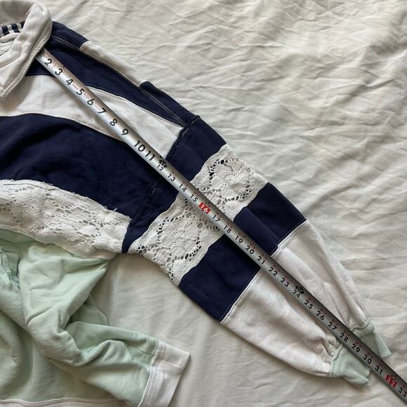 Free People We The Free, Striped, Multicolored, Oversized, Polo Top NWOT- L - Picture 8 of 10